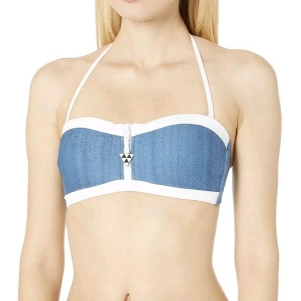 Seafolly Women Swimwear Top Denim Blue